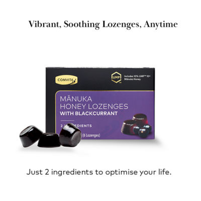 COMVITA [Bundle of 4] Manuka Honey Lozenges with Blackcurrant, 6s 8