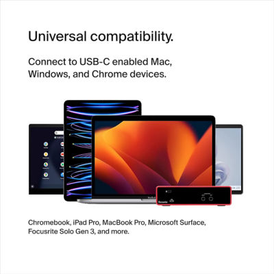 Belkin Usb-C 4-Port Hub W Power Pass-Thru 100W 6