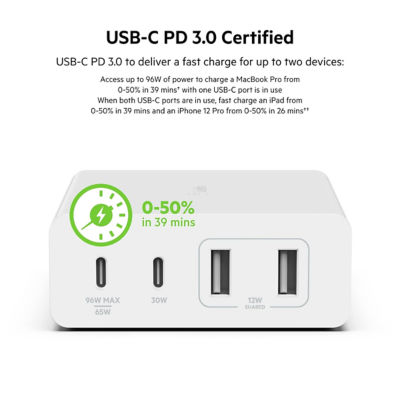 Belkin Pro 3X USB-C 1X USB-A Gan 充电器 140W 3