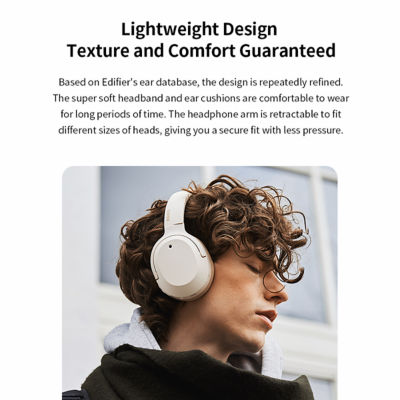 Edifier W820Nb Plus Active Noise Cancellation Hi Res Wireless Headphone Ivory 14