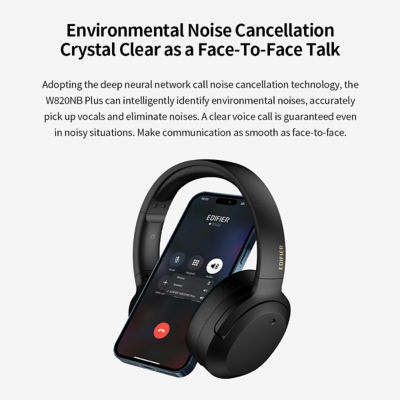 Edifier W820Nb Plus Active Noise Cancellation Hi Res Wireless Headphone Ivory 4