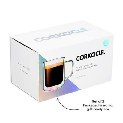 Corkcicle Mug Glass - Clear , 2 Pcs Box Set 5