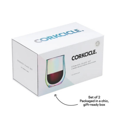 Corkcicle Stemless Glass - Prism , 2 Pcs Box Set 5
