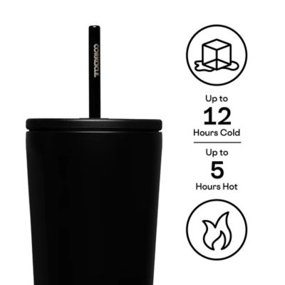 Corkcicle 24oz Cold Cup - Matte Black , Insulated Tumbler With Straw 3
