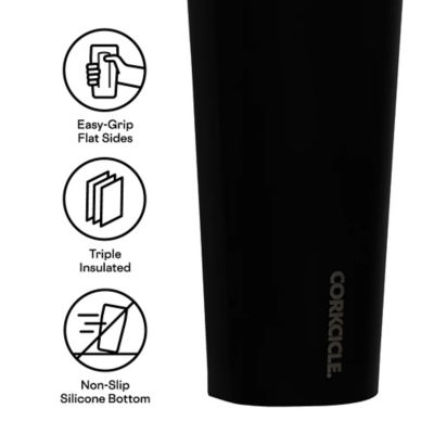 Corkcicle 24oz Cold Cup - Matte Black , Insulated Tumbler With Straw 4