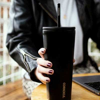 Corkcicle 24oz Cold Cup - Matte Black , Insulated Tumbler With Straw 5