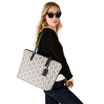 Buy KATE SPADE Spade Flower PVC Tote Black Multi KG086 Online in