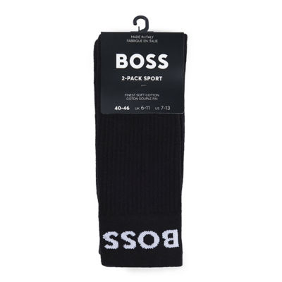 BOSS Two-pack of cotton-blend socks in a quarter length 3
