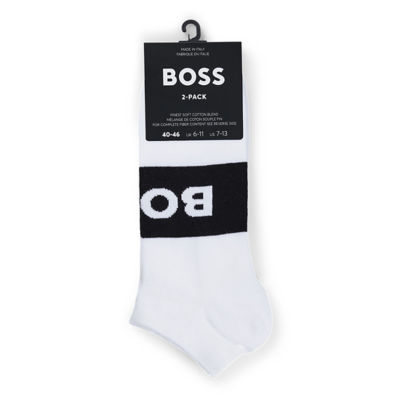 BOSS Two-pack of cotton-blend socks in an ankle length 3