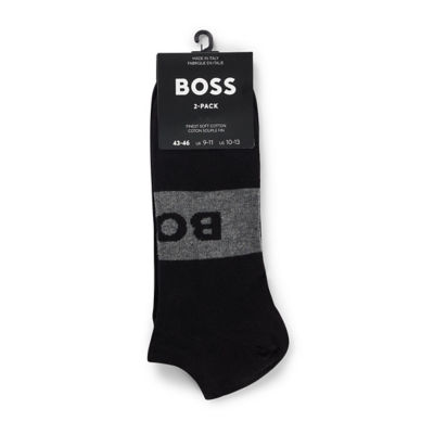 BOSS Two-pack of cotton-blend socks in an ankle length 3