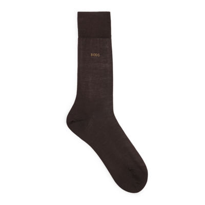 BOSS Regular-length logo socks in mercerised Egyptian cotton 1