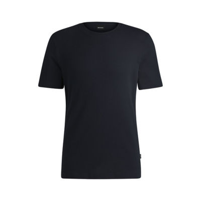 BOSS Bubble-Jacquard Structure T-shirt In A Cotton Blend 1