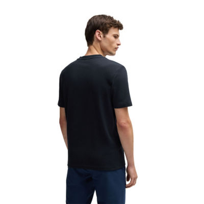 BOSS Bubble-Jacquard Structure T-shirt In A Cotton Blend 5