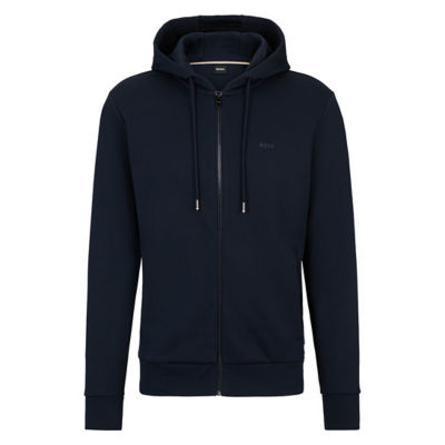 BOSS Printed-Logo Zip-Up Hoodie In Cotton Terry 1
