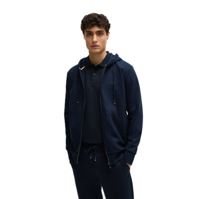 BOSS Printed-Logo Zip-Up Hoodie In Cotton Terry 4
