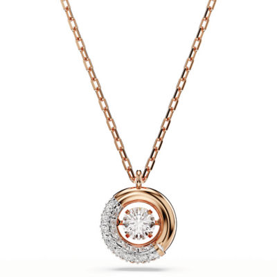 Buy Dextera pendant, Round cut, White, Rose gold-tone plated