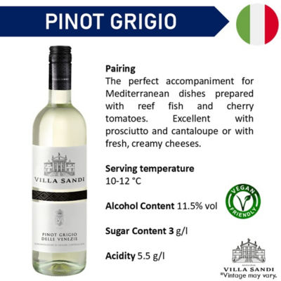 Villa Sandi Pinot Grigio White Wine 3
