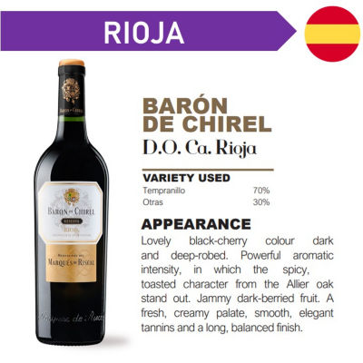 Buy Marques De Riscal Baron de Chirel Reserve Rioja Red Wine Online in ...