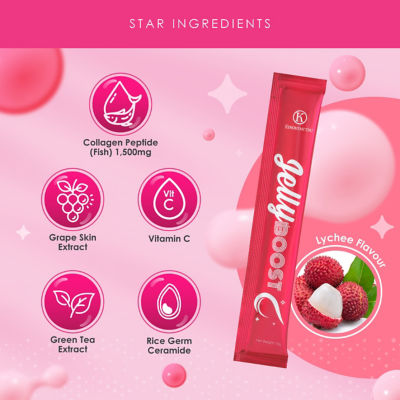 Kinohimitsu JellyBoost Collagen 15g x 7's - Inner Beauty Dietary Supplement Jelly - Hydration, Firm & Bouncy 4