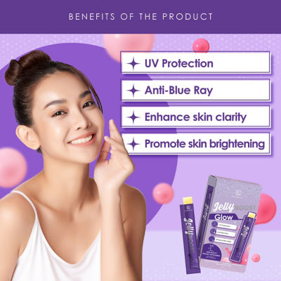 Kinohimitsu JellyBoost Glow Skin Beauty Dietary Supplement Jelly 15g x 15 Sachets - Anti-Blue Ray, UV Protection 3