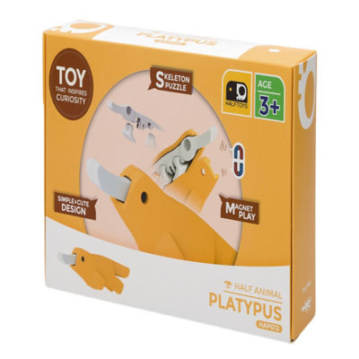 Halftoys HAP012 拼图和书籍套装 动物鸭嘴兽 2