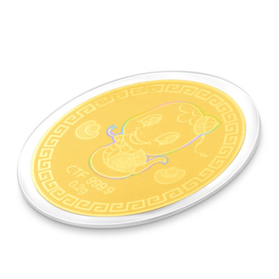 周大福 チョウタイフック 純金999.9 銀S925 メダルセット 各3g 周大福999足金项链- 蛇年生肖R34638 | iShopChangi
