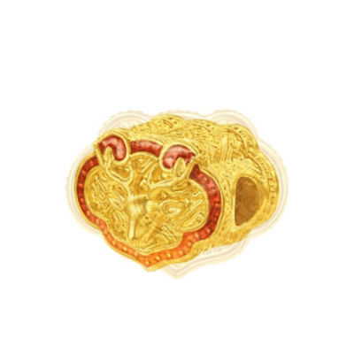 Chow Tai Fook 周大福故宫系列999足金吊坠 - 福禄永昌 (鎏彩) R35554 4