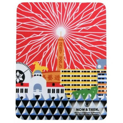 NOW & THEN Mousepad - 3-in-1 Microfibre Architecture Red 1