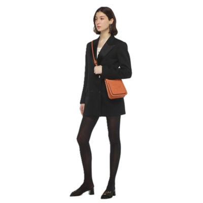 MCM Himmel Hobo In Embossed Logo Leather (Cognac) 4