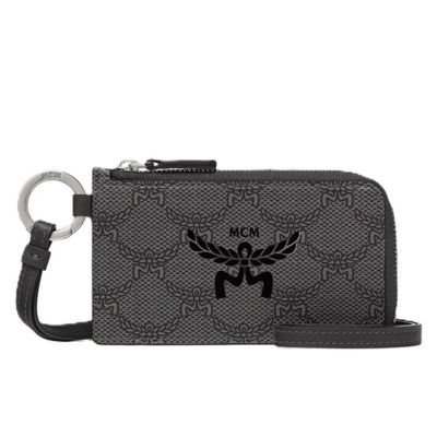 Buy Himmel Lanyard Zip Card Case in Lauretos (Grey