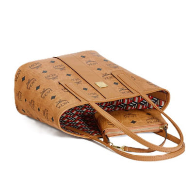 Cognac Mcm Medium Visetos Shopper Tote Tote Cognac Mcm Medium