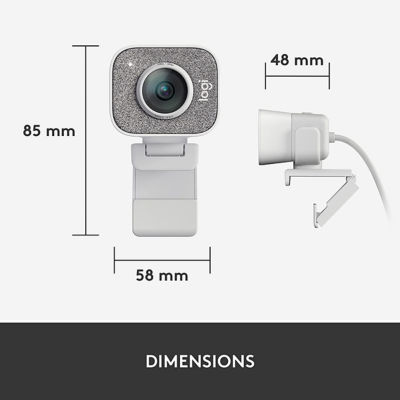 Logitech G 罗技 Streamcam - 全高清 1080P 流媒体网络摄像头 - 灰白色 3