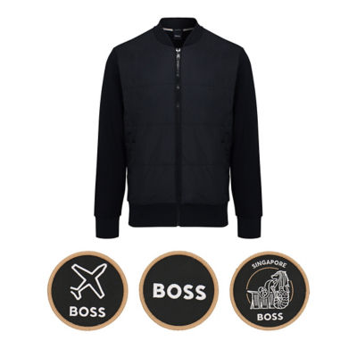 BOSS Travel Retail Exclusive Hybrid Zip-Up Sweatshirt With Cotton Terry 4