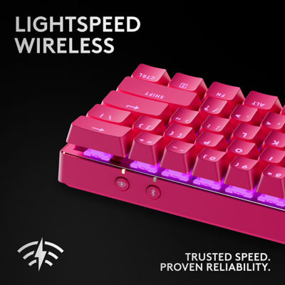 Logitech G 罗技 G Pro X 60 Lightspeed 蓝牙无线 60% 键盘（Gx-棕色） 3