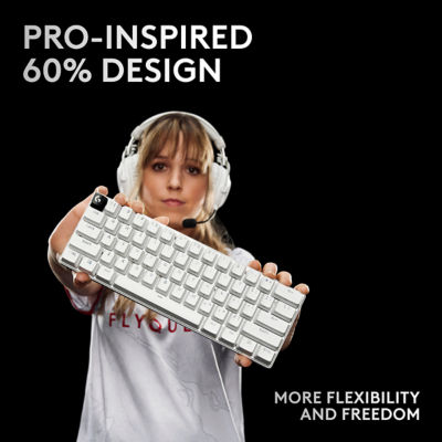 Logitech G 罗技 G Pro X 60 Lightspeed 蓝牙无线 60% 键盘（Gx-棕色） 6