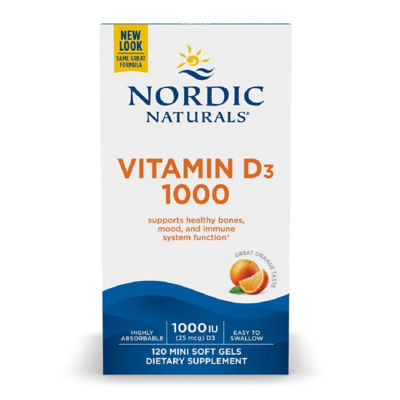 NORDIC NATURALS 维生素D3 1000IU (120软胶囊) 1