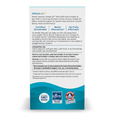 NORDIC NATURALS Omega-3D 欧米伽鱼油+维生素D3 (60软胶囊) 3