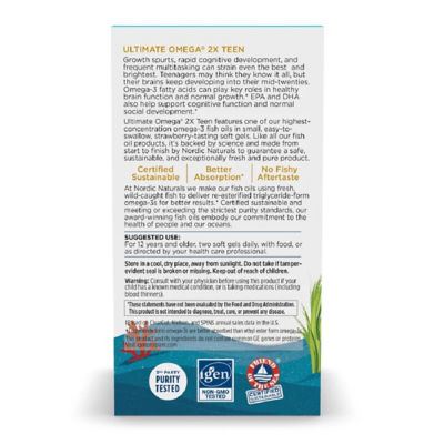 NORDIC NATURALS Ultimate Omega 2X TEEN 60 Soft Gels 4