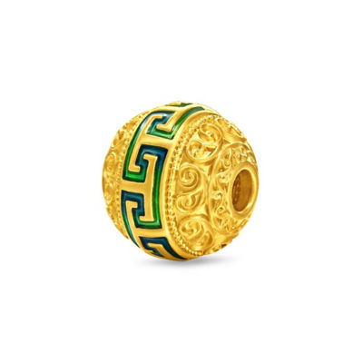 Chow Tai Fook 周大福故宫系列999足金吊坠 - 時來運轉 (鎏彩) R35613 2