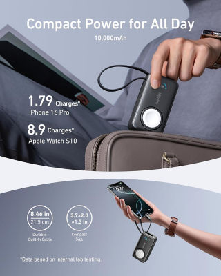 Anker MagGo Power Bank 35W Max PD 10000mAh for Apple Watch A1657 3