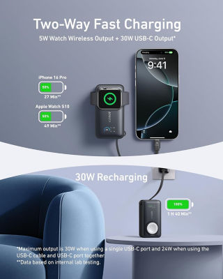 Anker MagGo Power Bank 35W Max PD 10000mAh for Apple Watch A1657 4