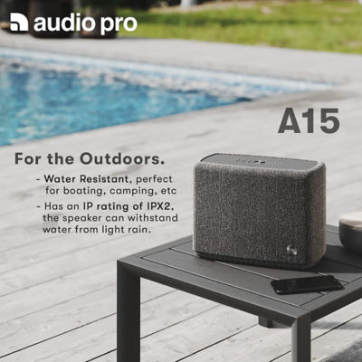 Audio Pro A15 Wireless Multiroom Speaker With Battery Light Grey 3