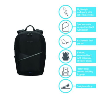 Targus Transpire Compact Everyday Backpack – Black Iris (Blue) 2