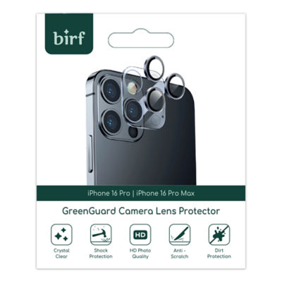 Birf iPhone 16系列 GreenGuard 相机镜头保护膜 1