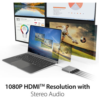 J5Create JCA366 USB-C至4端口HDMI MM适配器 3