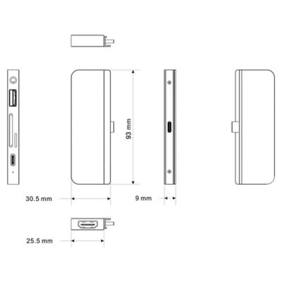 HyperDrive USB-C 3.1 6-in-1 Hub for iPad Pro 11
