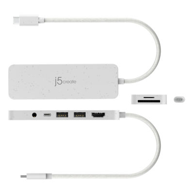 J5Create Jcd373Ew Usb-C Multi-Port Hub With Pd (Eco) White 3