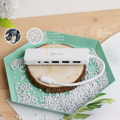 J5Create Jcd373Ew Usb-C Multi-Port Hub With Pd (Eco) White 5