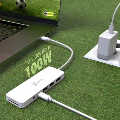 J5Create Jcd373Ew Usb-C Multi-Port Hub With Pd (Eco) White 7