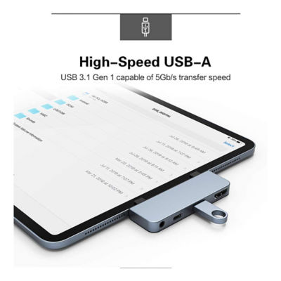 Hyperdrive Hd319E 4-In-1 Usb-C Hub Silver 3
